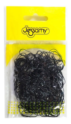 250 Black Elastic Hair Bands for Braids and Hairstyles 0