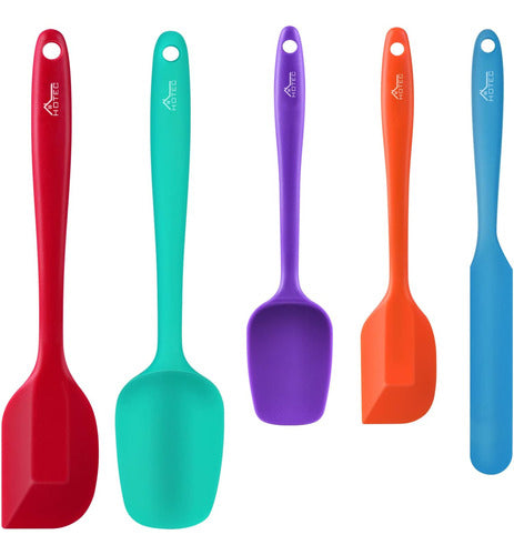 Hotec Heat-Resistant Silicone Spoon Set of 5 0