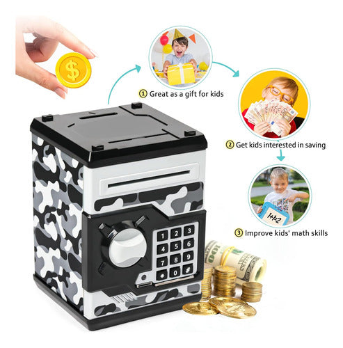 Vcetrcpl Miniature Electronic Savings Box with Password 4