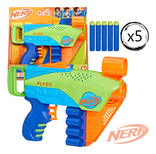 Lançador Nerf Elite Jr Flyer Com Mira E 5 Dardos 1