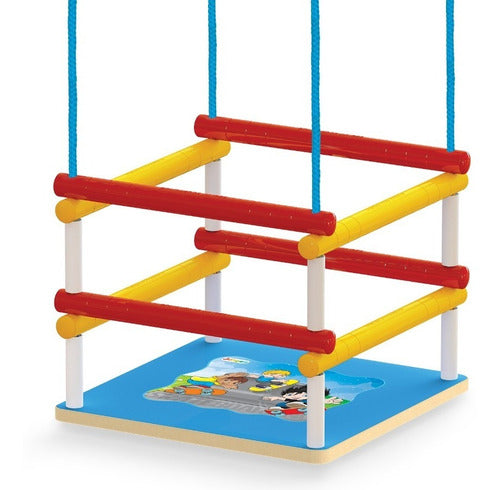 Balanço Infantil Assento Azul Junges Cód101 - Mdf 0