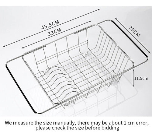 Szuah Adjustable Dish Drying Rack Over Sink Stainless Steel 1