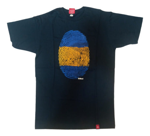 Boca Juniors Fingerprint Print T-Shirt in Vinyl 0