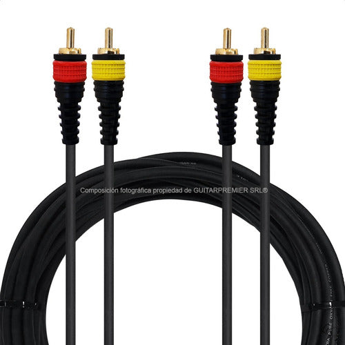 Cable Audio Instrumentos Rca Macho A Rca Macho Estereo 10m 6