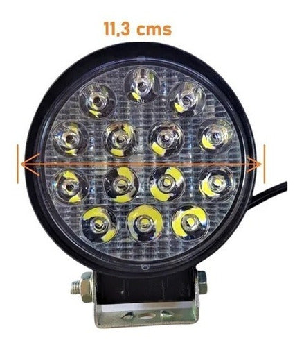 Epistar Auxiliary Lights 14 LED 42W High Brightness Round 4x4 Agro X2 3F 1