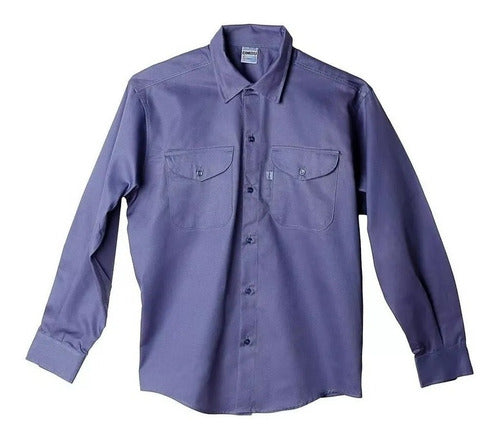 Ombu Work Shirt Grafa Blue - Beige Original 1