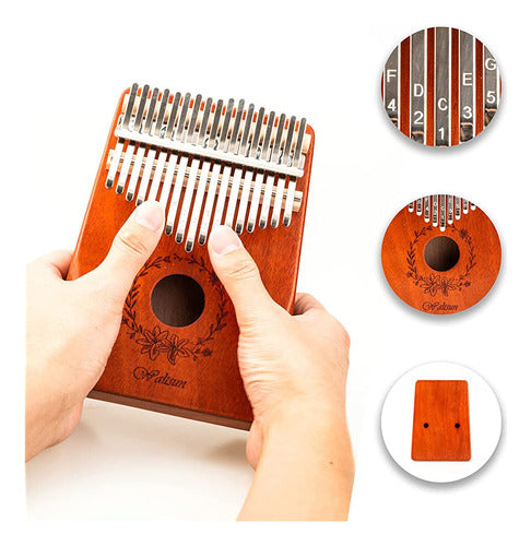 Waltsun Kalimba Thumb Piano 17 Teclas Portátil Mbira Finger 1