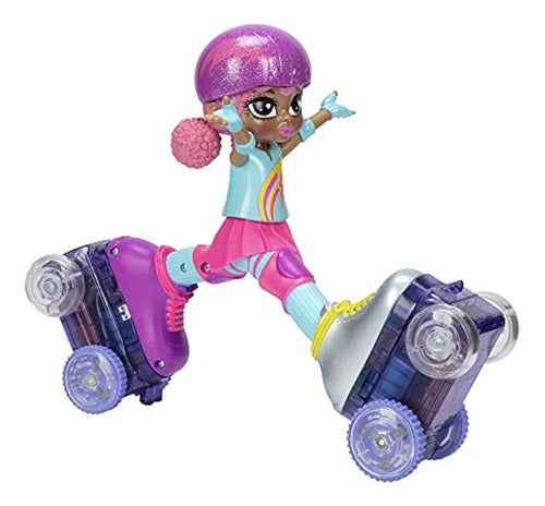 Muñeca Rock N Rollerskate Lightning Luna Light Up Remote Con 2