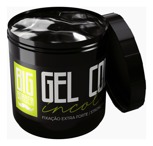 Gel Cola Big Barber 500g Incolor Bancada Econômico 12 Unidad 4