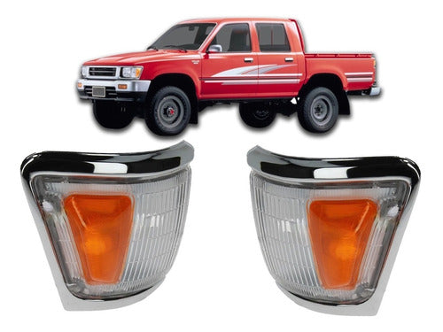 Juego Giros Faros Hilux 1996 1997 1998 1999 2000 4x4 Cromado 0