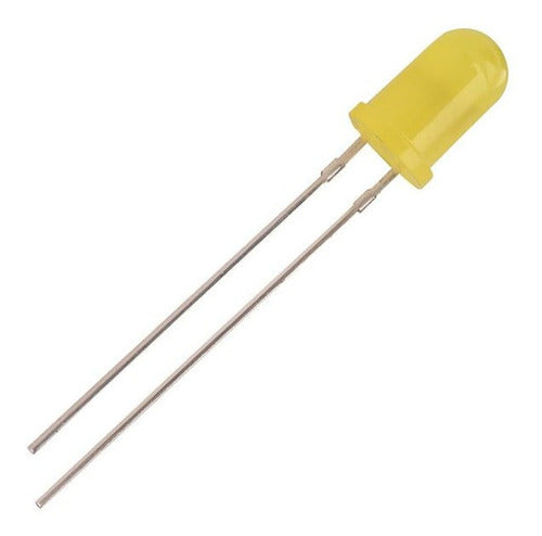 HobbyTronica 10x Yellow 5mm Diffused LED 40mcd Low Brightness Hobby 0