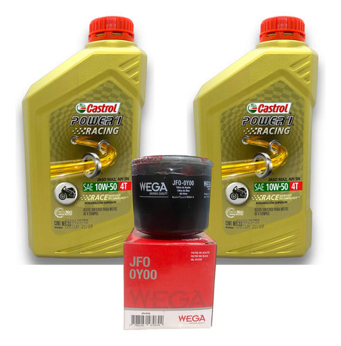 Kit Service Aceite Benelli Tnt 300 Trk 502 Castrol 10w50 2 L 0