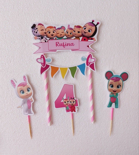 Lala Topper Personalizado Bebés Llorones, Cry Baby Adorno Torta 2