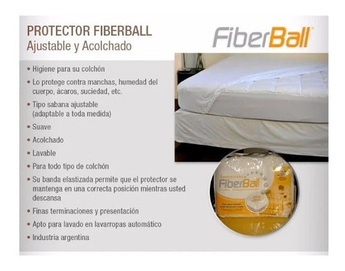 Fiberball Mattress Protector 140x190 Quilted Adjustable Fitted Sheet 2
