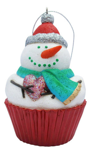 Jillson Roberts Cupcake Ornamento De Navidad, Rojo Frosty Gl 0