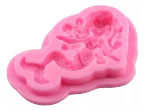 Silicone Mermaid Mold for Cold Porcelain, Chocolate, Soap 1