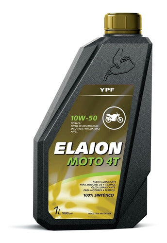 Ypf Aceite Moto 4t Sae 10w50 Sintetico Elaion Envase 1 Litro 0