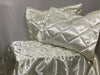 Quilted 2-Seat Satin Bedspread + 2 Filled Pillows 32
