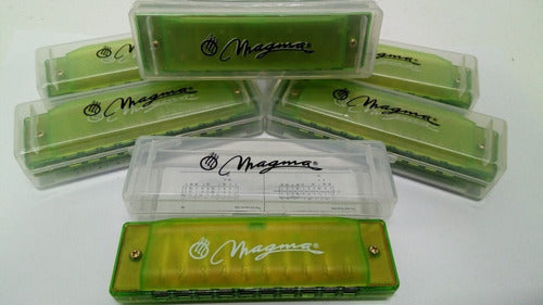 Magma Harmonica in C with Green Case 2