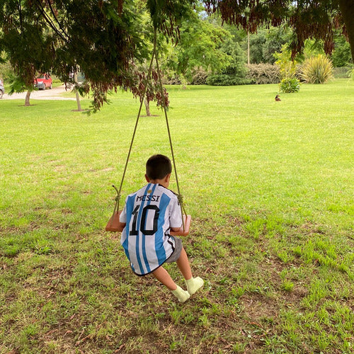 JOC Hamaca Colgante Regulable Madera Diseño Adultos Niños 5