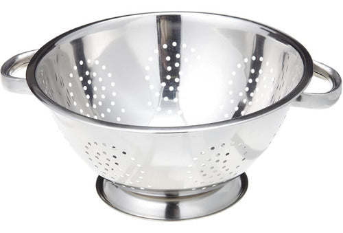 Stainless Steel 28cm Colander Strainer with Handles + Double Base 0