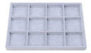 Stylifing Stylish Grey Velvet 12 Grid Jewelry Tray 4