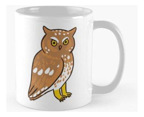 Unna Taza Flores Scops Owl Illustration Calidad Premium 0