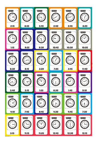 For Time Learning Cards Props Kids Flash Card Toy For Time R 1