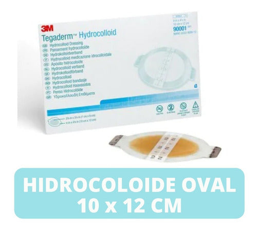 3M Tegaderm Hydrocolloid Oval 10x12cm 90001 0