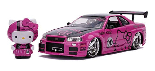 Jada Toys Hello Kitty 1:24 Nissan Skyline Gt-r R34 Coche De 0