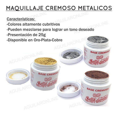 Bella Dersina Metalized Gold Makeup for Face and Body Paint 1