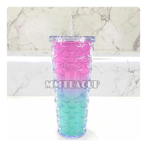 MMTEACUP Vaso Tornasolado Relieve Sirena + Sorbete 710 Ml 2