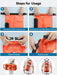 Heeta Waterproof Dry Bag Backpack 30L Orange Clear 4