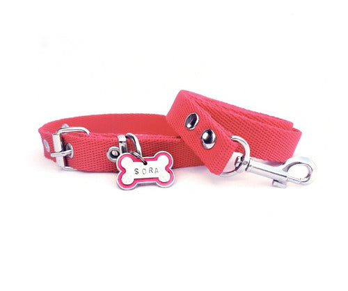 Mascopado Accesorios 2cm Solid Set Collar Leash Tag for Small and Medium Dogs 5