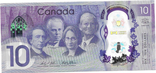 KURCHAN Billete Canada Año 2017 10 Dolares Plastico Sin Circular 0