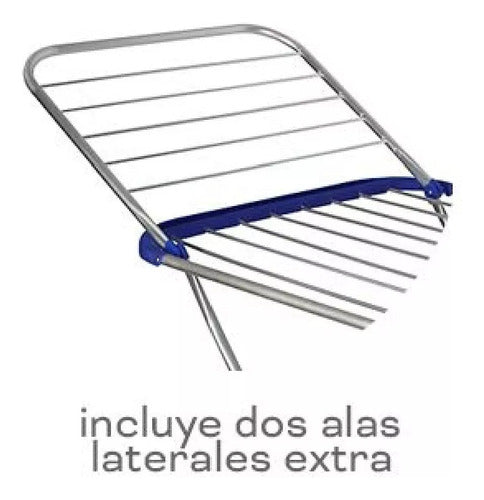 Tienda Madi Extra Large Foldable Aluminum Clothes Rack with Wings 4