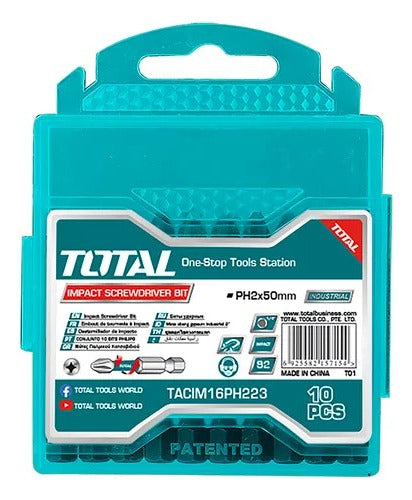 Total Set 10 Puntas De Impacto PH2 X 50 Mm 0