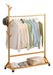 Carolinas Home Natural Rolling Clothes Rack 80x35x155 Cm 0