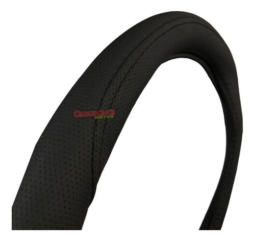 Cabrera's Motos Black Smooth Steering Wheel Cover 0