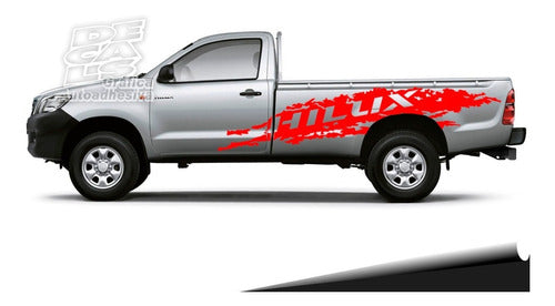 Toyota Hilux Lateral Decal Set for Single Cab Paint Job 15