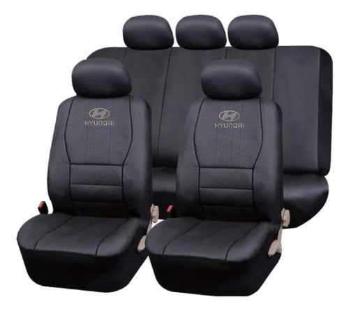 Hyundai Eco-Leather Seat Cover + Logo Mat Set 1