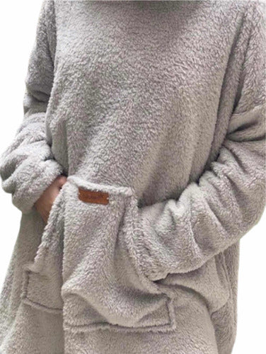 Oversize Lamb Fleece Unisex Hoodie Pajama 5