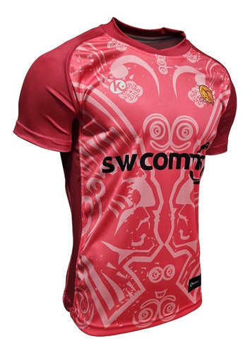 Rugby Shirt Kapho Exeter Chiefs Pink Premiership Adults 2