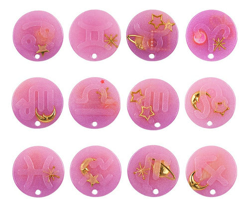 Gelxgrit Zodiac Keychain Silicone Resin Molds 2