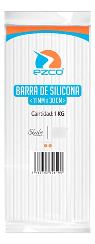 Barra Silicona Ezco Gruesa Larga 30cm 1kg Para Pistola 0