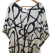 SD Camisa - Blusa - Poncho - Negro - Beige Fibrana Amplia Grande 6