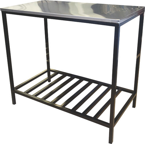 Metalurgica Gastronómica Work Table 120x55x90 cm Stainless Steel with Shelf 0