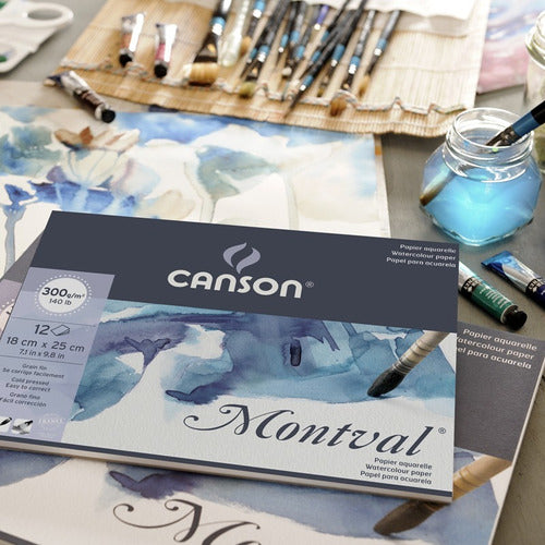 Canson Montval Torchon Watercolor Paper 12 Sheets 270 Gms 18x25 0