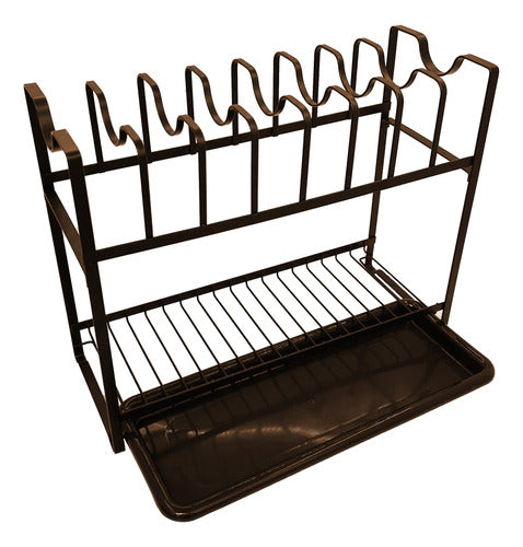 Kitchen Tools Brown Narrow 2-Tier Dish Rack 2