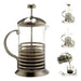 Cafetera Manual Embolo Vidrio Y Acero 600 Ml Calidad Hts 1